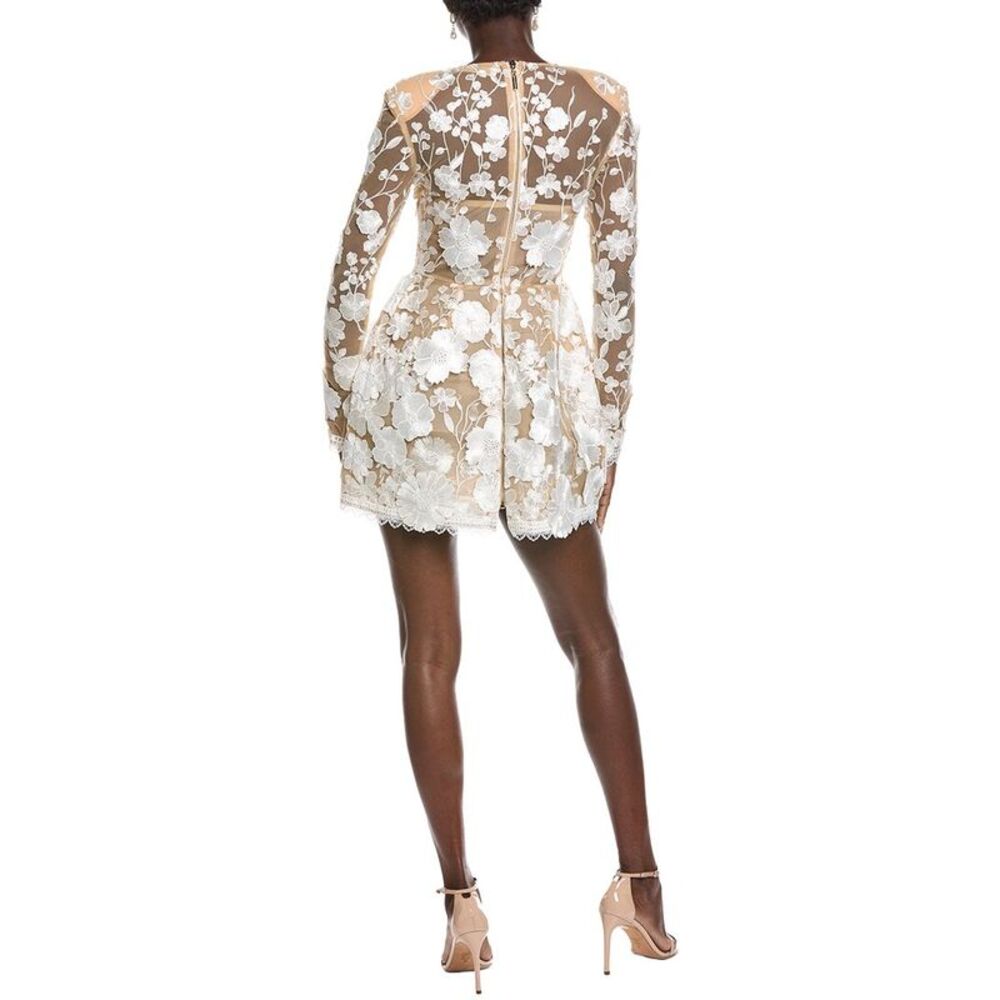 Bronx And Banco Womens Bouquet Floral Mini Dress, Tan - Picture 2 of 3